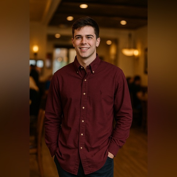 Lands’ End Size 15 Regular Button Down Shirt - Picture 1 of 7